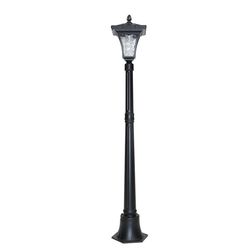 Sun-Ray Gloss Solar Powered 1 W LED Lamp Post 1 pc