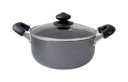 Bene Casa Aluminum Dutch Oven with Glass Lid 3.06 qt Black