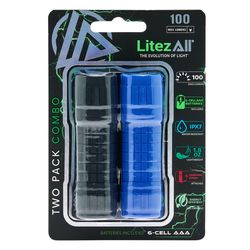 LitezAll 100 lm Black/Blue LED Pocket Light