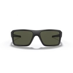 Oakley Double Edge Sunglasses Unisex Matte Black Frame Dark Gray Lens
