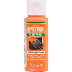 Homefront Gloss Pumpkin Orange Craft Paint Exterior and Interior 2 oz