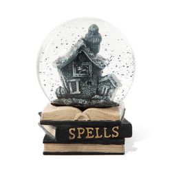 Glitzhome 5 in. Spells Water Globe Halloween Decor