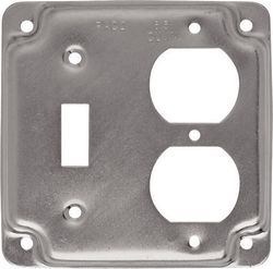 Raco Square Steel 2 gang 4 in. H X 4 in. W Box Cover
