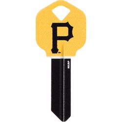 HILLMAN MLB Kwikset/66 KW1 House/Office Key Blank Single Black/Yellow