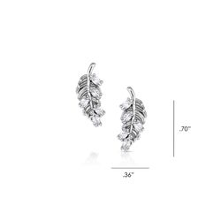 Montana Silversmiths Women's Bridgerton Feather Silver Earrings Water Resistant