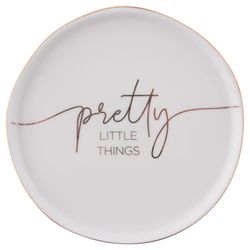 Karma Sentiment .5 in. H X 5 in. L Multicolored Ceramic Trinket Tray