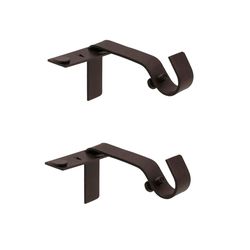 Kenney Fast Fit Oil Rubbed Bronze Brass Modern/Contemporary Curtain Rod Bracket 5/8 in. L