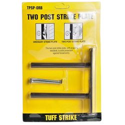 Tuff Strike 1.25 in. H X 4.75 in. L Oil Rubbed Bronze Black Steel Deadbolt Strike