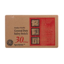 GE 30 amps Fusible 2-Pole Fuse Safety Switch