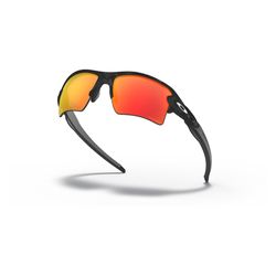 Oakley Flak Sunglasses Unisex Black Frame Ruby Red Lens