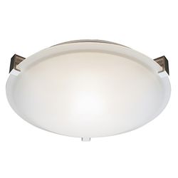 Bel Air Lighting Neptune 4 in. H X 12 in. W X 12 in. L Brushed Nickel White Ceiling Fixture