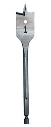 Milwaukee 1-1/8 in. X 6 in. L Heat-Treated Steel Flat Boring Bit Quick-Change Hex Shank 1 pc