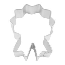 R&M International Corp 3 in. W X 3 in. L Medallion/Ribbon Cookie Cutter Silver 1 pc