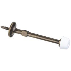 National Hardware Zinc Antique Brass Gold Rigid Door Stop Mounts to wall 6 in.