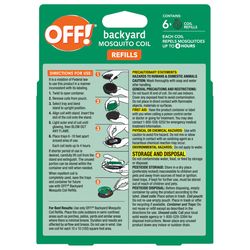 OFF! Insect Repellent Refill Coil For Mosquitoes 2.118 oz