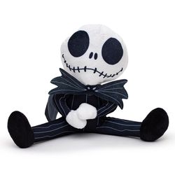 Buckle-Down For Dog Black/White Plush Jack Skellington Squeak Dog Toy 1 pk