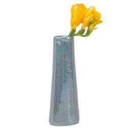 Chive Galaxy 6 in. H X 2 in. L Glazed Blue Ceramic Bud Vase
