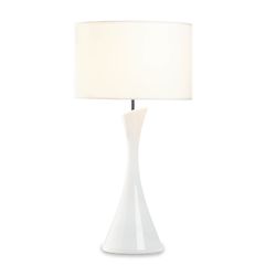 Gallery of Light Sleek Modern 24 in. White Table Lamp