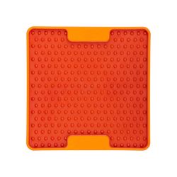 LickiMat Mini Tuff Soother Orange Plastic Slow Feeder For Dogs