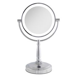 Zadro Next Generation 5.5 in. H X 5.5 in. W LED Vanity Mirror Chrome Silver