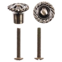 Ace Decorative Round Furniture Knob 3/4 in. D 1 in. Antique Brass 2 pk