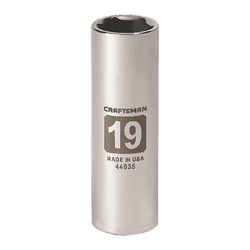 Craftsman 19 mm S X 1/2 in. drive S Metric 6 Point Deep Deep Socket 1 pc