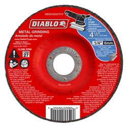 Diablo 4-1/2 in. D X 7/8 in. X 1/4 in. thick Aluminum Oxide Metal Grinding Disc 1 pc