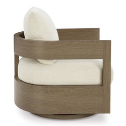 Signature Design by Ashley Serene Bay Dark Brown Aluminum Frame Glider Chair White