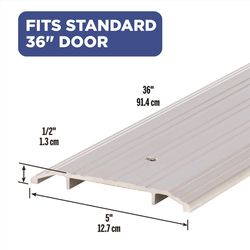 M-D Building Products 0.5 in. H X 5 in. W X 36 in. L Aluminum Commercial Threshold Silver