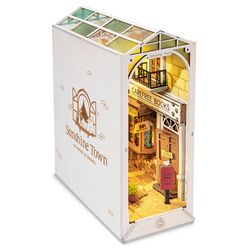 Robotime Sunshine Town Book Nook Shelf Insert Multicolored