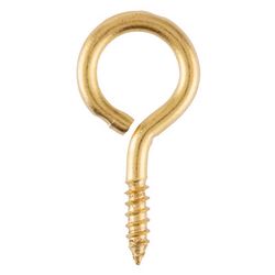 Ace 1/8 in. D X 1-3/16 in. L Polished Brass Screw Eye 13 lb. cap. 5 pk