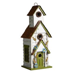 Glitzhome 20 in. H X 6.25 in. W X 8.25 in. L Wood Bird House