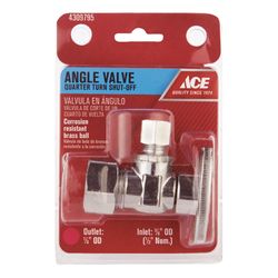 Ace 1/4 in. Compression X 5/8 in. Compression Brass Angle Stop Valve