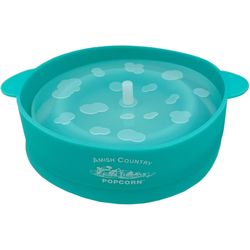 Amish Country Popcorn Clear/Teal 4 cups Air Microwave Popcorn Popper