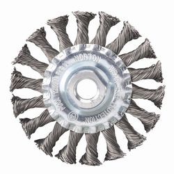 Norton Clipper 4 in. Knotted Wire Wheel Brush Carbon Steel 12500 rpm 1 pc
