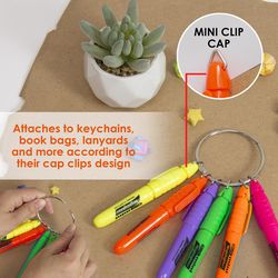 Bazic Products Mini Neon Color Assorted Chisel Tip Highlighter 6 pk