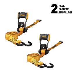 DeWalt 1.25 in. W X 12 ft. L Ratchet Strap 600 lb 2 pk