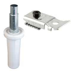 Prime-Line 7/16 in. D X 2.5 in. L Mill Silver/White Nylon Pivot and Track Socket 1 pk