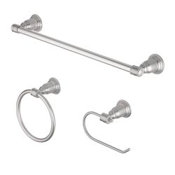 OakBrook Collection Brushed Nickel Silver Zinc Towel Holder