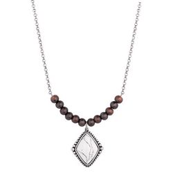 Montana Silversmiths Women's Blank Slate Beaded Black/Silver Necklace One Size Fits Most
