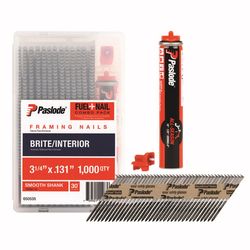 Paslode 3-1/4 in. L Angled Strip Brite Fuel and Nail Kit 30 deg 1000 pk