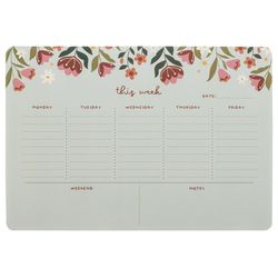Karma Red Floral Weekly Desk Pad Paper 1 pk