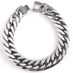 Mad Man Mens Diesel Silver Bracelet Stainless Steel