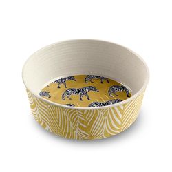 TarHong Multicolored Safari/Zebra Melamine 4 cups Pet Bowl