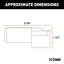 CURT 6 Round to 4 Flat Trailer Adapter 2.75 in.