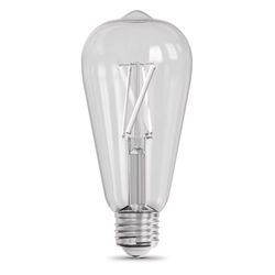 Feit ST19 E26 (Medium) Filament LED Bulb Adjustable White 60 Watt Equivalence 2 pk