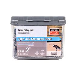 Simpson Strong-Tie 6D 2 in. Siding Stainless Steel Nail Round Head 1 lb