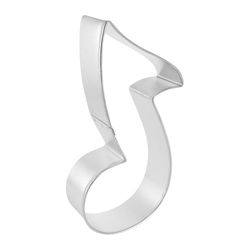 R&M International Corp 3 in. W X 4 in. L Music Note Cookie Cutter Silver