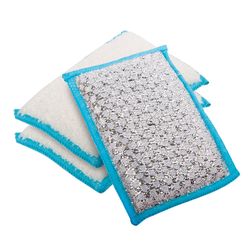 OGGI Non-Scratch Antibacterial Scrubber Sponge For Kitchen and Bath 5.25 in. L 3 pk