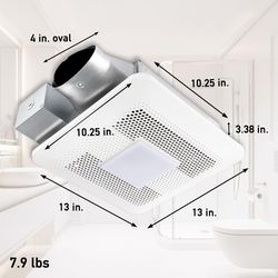 Panasonic Whisper Thin 100 CFM 0.5 Sones Bathroom Exhaust Fan